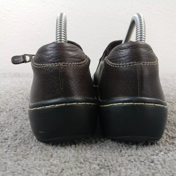 Clarks Cora Harbor Loafer Shoes Womens Size 9 Comfort Shoes Zip Brown Leather - Picture 8 of 11